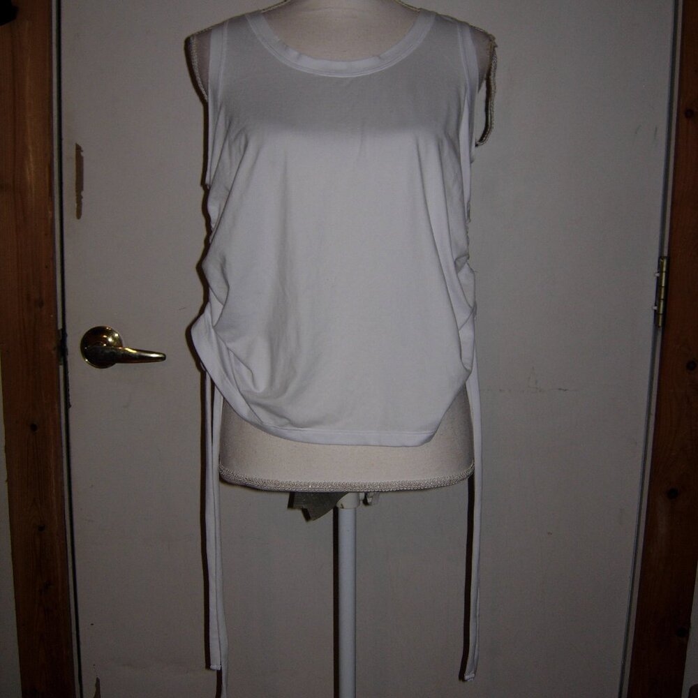 x by gottex white tie sides sleeveless top m